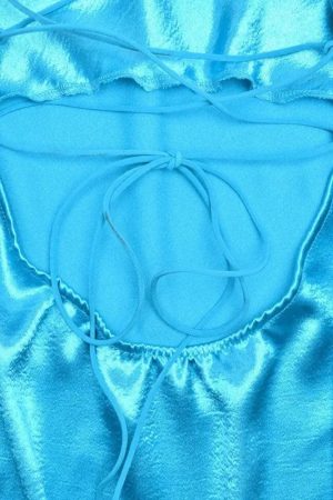 Quick Outfits, Modest Fashion Outfits Ideas Satin Lace Up Backless Mini Dress