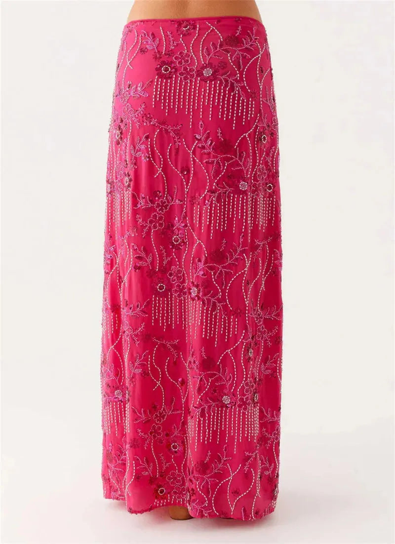 Quick Outfits, Modest Fashion Outfits Ideas Sequin Embellished Maxi Skirt Quick Outfits, Modest Fashion Outfits Ideas Sequin Embellished Maxi Skirt