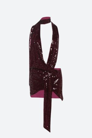 Quick Outfits, Modest Fashion Outfits Ideas Sequined Backless Mini Dress