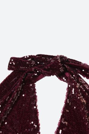 Quick Outfits, Modest Fashion Outfits Ideas Sequined Backless Mini Dress