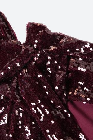 Quick Outfits, Modest Fashion Outfits Ideas Sequined Backless Mini Dress