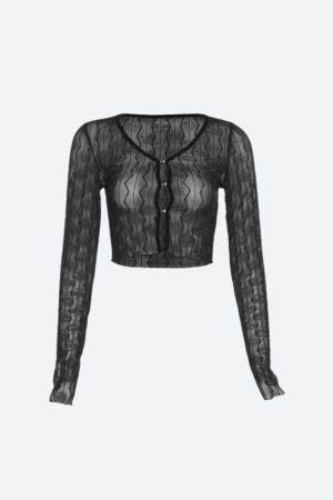 Quick Outfits, Modest Fashion Outfits Ideas Sheer Crop Top