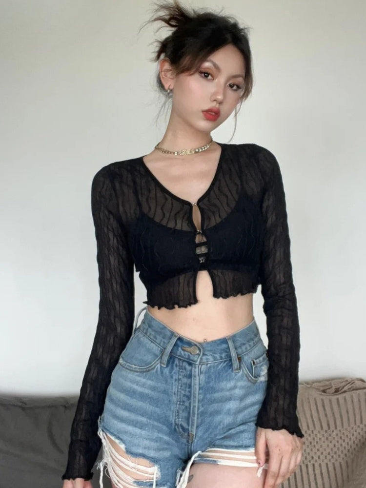 Quick Outfits, Modest Fashion Outfits Ideas Sheer Crop Top Quick Outfits, Modest Fashion Outfits Ideas Sheer Crop Top