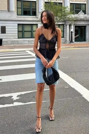 Quick Outfits, Modest Fashion Outfits Ideas Sheer Open Front Top