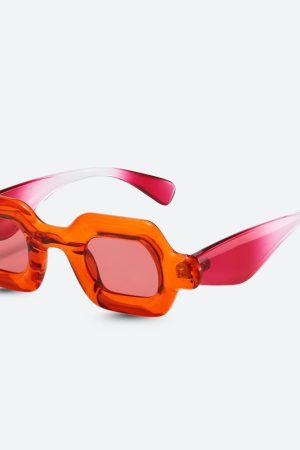 Quick Outfits, Modest Fashion Outfits Ideas Sheer Rectangle Sunglasses