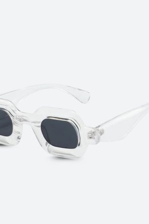 Quick Outfits, Modest Fashion Outfits Ideas Sheer Rectangle Sunglasses