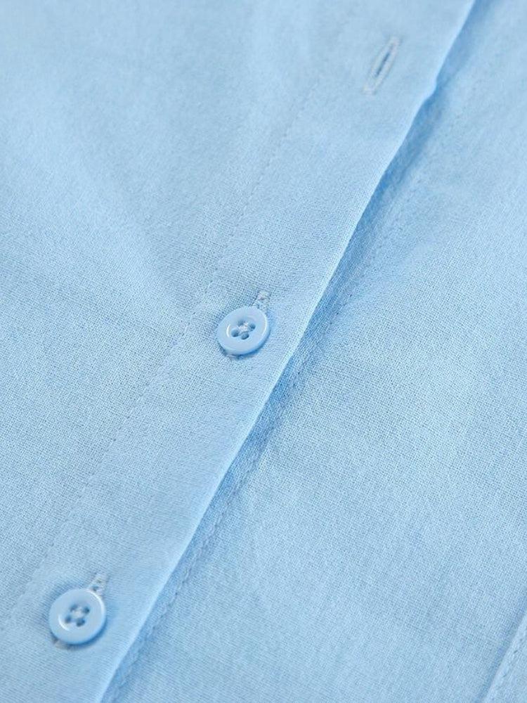 Quick Outfits, Modest Fashion Outfits Ideas Shirt & Pants Blue Two Piece Set Quick Outfits, Modest Fashion Outfits Ideas Shirt & Pants Blue Two Piece Set