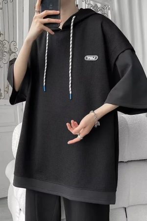 Quick Outfits, Modest Fashion Outfits Ideas Short Sleeve Hoodie