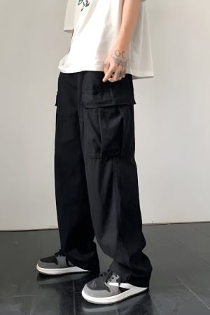 Quick Outfits, Modest Fashion Outfits Ideas Side Belt Detailed Baggy Cargo Pants