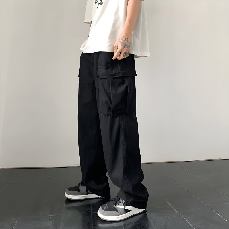 Quick Outfits, Modest Fashion Outfits Ideas Side Belt Detailed Baggy Cargo Pants Quick Outfits, Modest Fashion Outfits Ideas Side Belt Detailed Baggy Cargo Pants