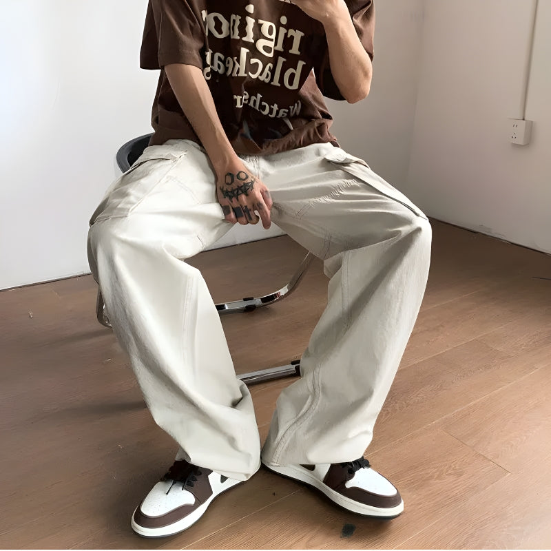 Quick Outfits, Modest Fashion Outfits Ideas Side Belt Detailed Baggy Cargo Pants Quick Outfits, Modest Fashion Outfits Ideas Side Belt Detailed Baggy Cargo Pants
