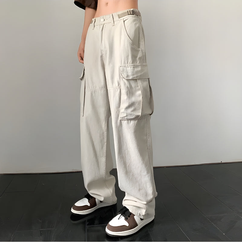 Quick Outfits, Modest Fashion Outfits Ideas Side Belt Detailed Baggy Cargo Pants Quick Outfits, Modest Fashion Outfits Ideas Side Belt Detailed Baggy Cargo Pants