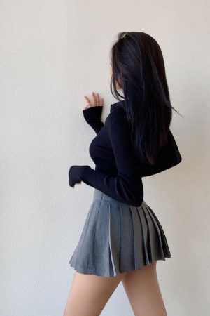 Quick Outfits, Modest Fashion Outfits Ideas Side Slit College Mini Skirt