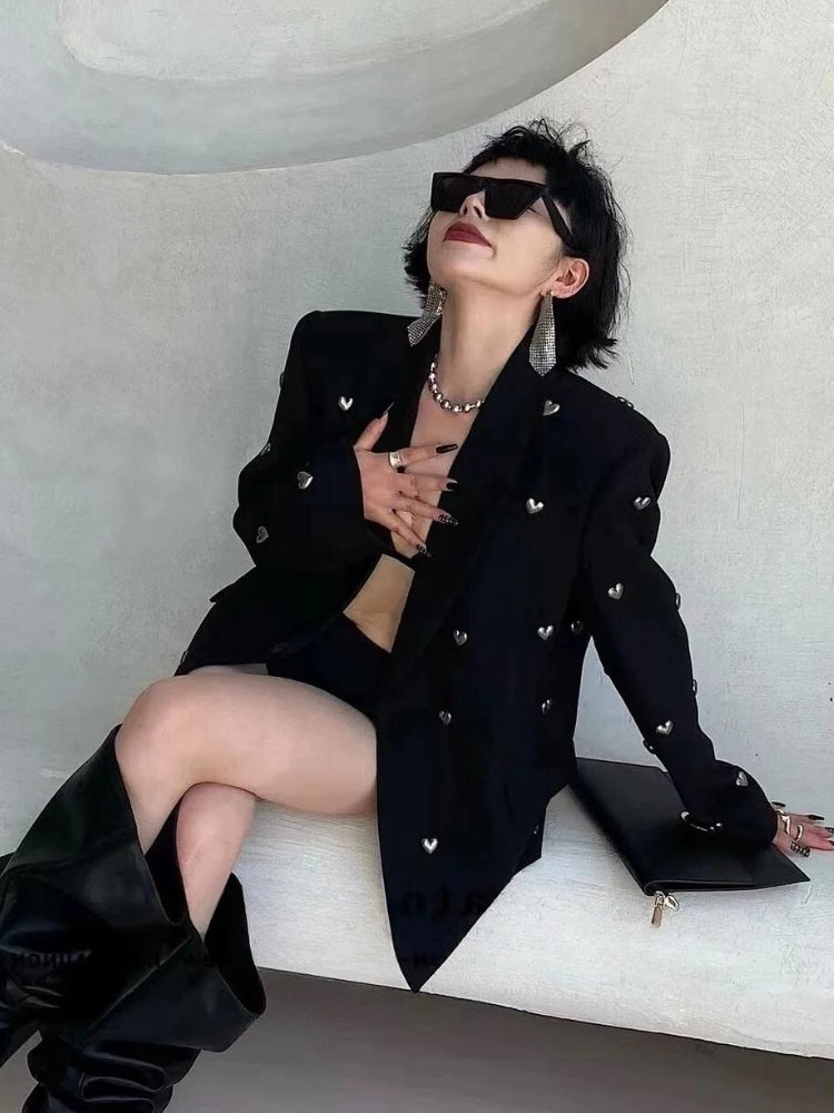 Quick Outfits, Modest Fashion Outfits Ideas Silver Hearts Blazer Quick Outfits, Modest Fashion Outfits Ideas Silver Hearts Blazer