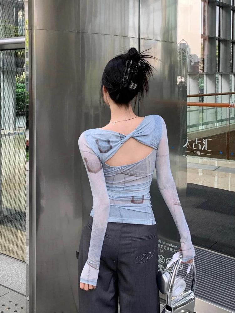 Quick Outfits, Modest Fashion Outfits Ideas Sky Cut Out Ruched Top Quick Outfits, Modest Fashion Outfits Ideas Sky Cut Out Ruched Top