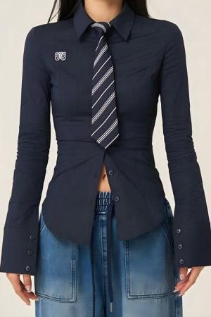 Quick Outfits, Modest Fashion Outfits Ideas Slim Fit Tie Shirt