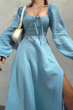 Quick Outfits, Modest Fashion Outfits Ideas Slit Midi Dress