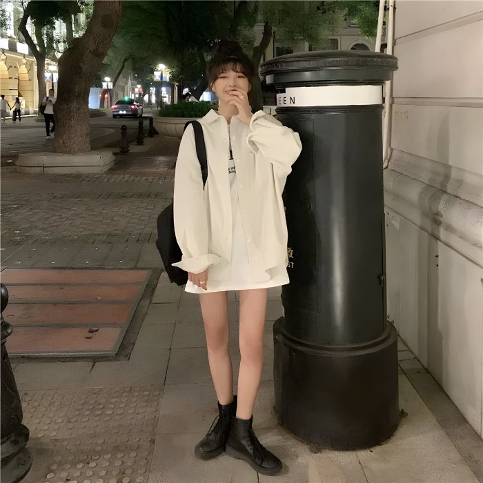 Quick Outfits, Modest Fashion Outfits Ideas Smiley Embroidered Corduroy Shirt Quick Outfits, Modest Fashion Outfits Ideas Smiley Embroidered Corduroy Shirt