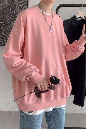 Quick Outfits, Modest Fashion Outfits Ideas Soft Boy Basic Oversized Sweatshirt