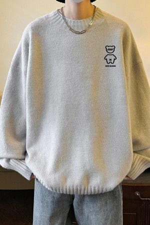 Quick Outfits, Modest Fashion Outfits Ideas Soft Boy Bear Sweater