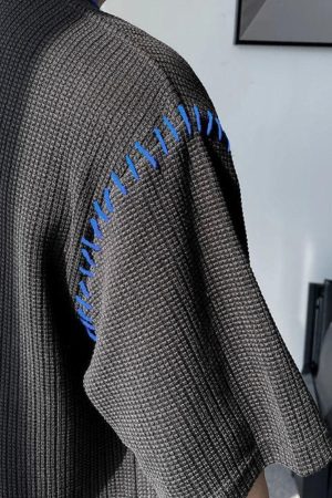 Quick Outfits, Modest Fashion Outfits Ideas Soft Boy Contrast Stitch Tee