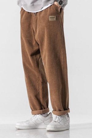 Quick Outfits, Modest Fashion Outfits Ideas Soft Boy Corduroy Jogger Pants