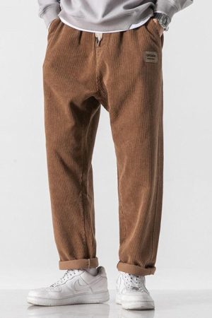 Quick Outfits, Modest Fashion Outfits Ideas Soft Boy Corduroy Jogger Pants