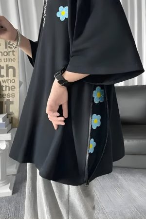 Quick Outfits, Modest Fashion Outfits Ideas Soft Boy Daisy Oversize Tee