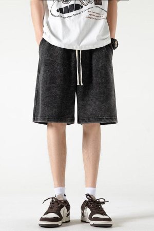Quick Outfits, Modest Fashion Outfits Ideas Soft Boy Drawstring Waist Sweatshort