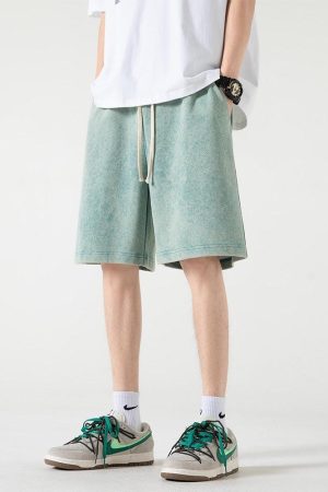 Quick Outfits, Modest Fashion Outfits Ideas Soft Boy Drawstring Waist Sweatshort