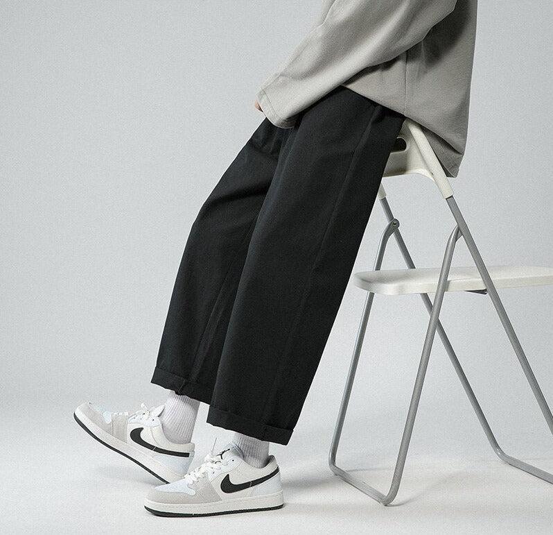 Quick Outfits, Modest Fashion Outfits Ideas Soft Boy Elastic Waist Straight Leg Pants Quick Outfits, Modest Fashion Outfits Ideas Soft Boy Elastic Waist Straight Leg Pants