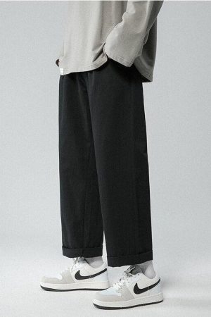Quick Outfits, Modest Fashion Outfits Ideas Soft Boy Elastic Waist Straight Leg Pants