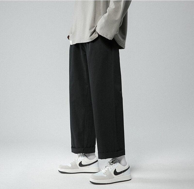 Quick Outfits, Modest Fashion Outfits Ideas Soft Boy Elastic Waist Straight Leg Pants Quick Outfits, Modest Fashion Outfits Ideas Soft Boy Elastic Waist Straight Leg Pants