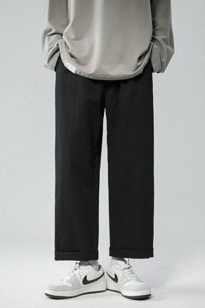 Quick Outfits, Modest Fashion Outfits Ideas Soft Boy Elastic Waist Straight Leg Pants