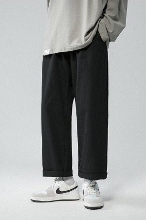 Quick Outfits, Modest Fashion Outfits Ideas Soft Boy Elastic Waist Straight Leg Pants