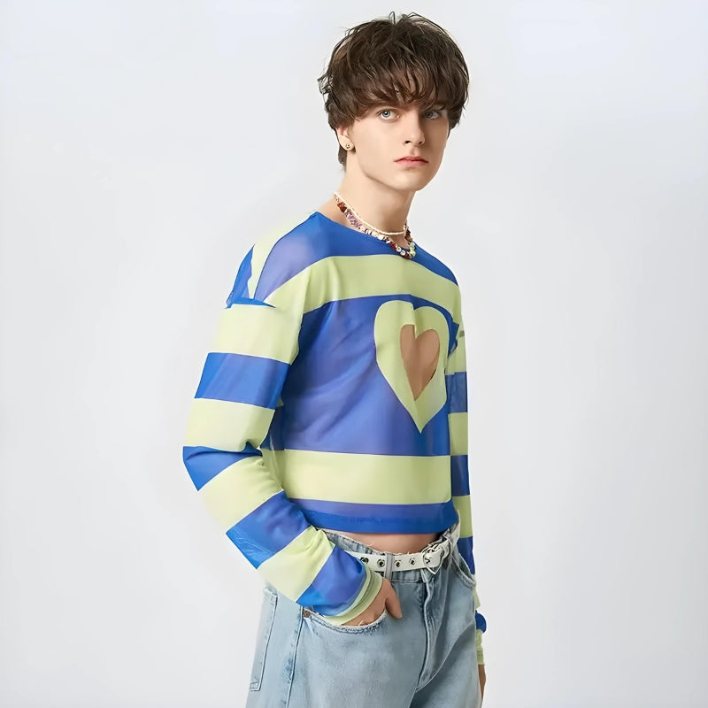 Quick Outfits, Modest Fashion Outfits Ideas Soft Boy Heart Cut Out Crop Top Quick Outfits, Modest Fashion Outfits Ideas Soft Boy Heart Cut Out Crop Top