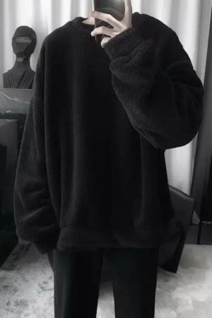 Quick Outfits, Modest Fashion Outfits Ideas Soft Boy Oversized Teddy Sweatshirt