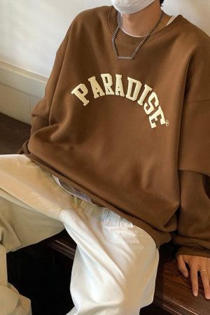Quick Outfits, Modest Fashion Outfits Ideas Soft Boy Paradise Oversized Sweatshirt