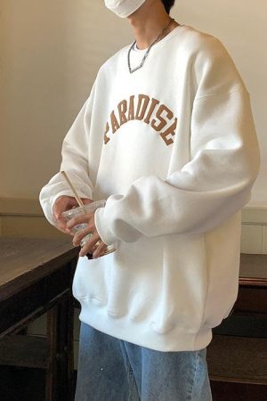 Quick Outfits, Modest Fashion Outfits Ideas Soft Boy Paradise Oversized Sweatshirt
