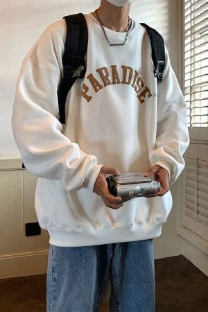 Quick Outfits, Modest Fashion Outfits Ideas Soft Boy Paradise Oversized Sweatshirt