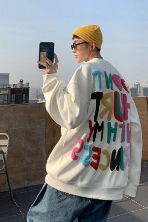 Quick Outfits, Modest Fashion Outfits Ideas Soft Boy Printed Sweatshirt