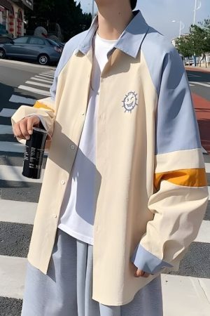 Quick Outfits, Modest Fashion Outfits Ideas Soft Boy Smiley Pastel Shirt