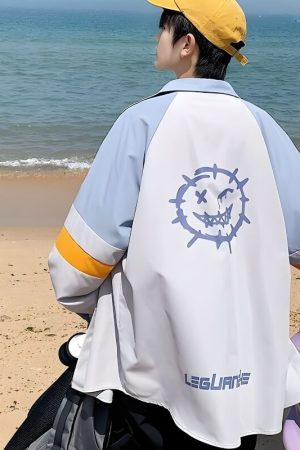 Quick Outfits, Modest Fashion Outfits Ideas Soft Boy Smiley Pastel Shirt