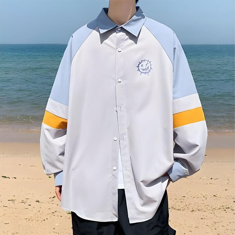 Quick Outfits, Modest Fashion Outfits Ideas Soft Boy Smiley Pastel Shirt Quick Outfits, Modest Fashion Outfits Ideas Soft Boy Smiley Pastel Shirt