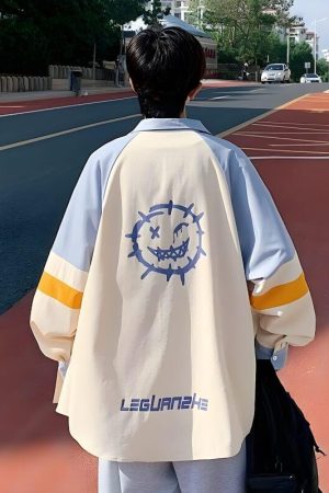 Quick Outfits, Modest Fashion Outfits Ideas Soft Boy Smiley Pastel Shirt