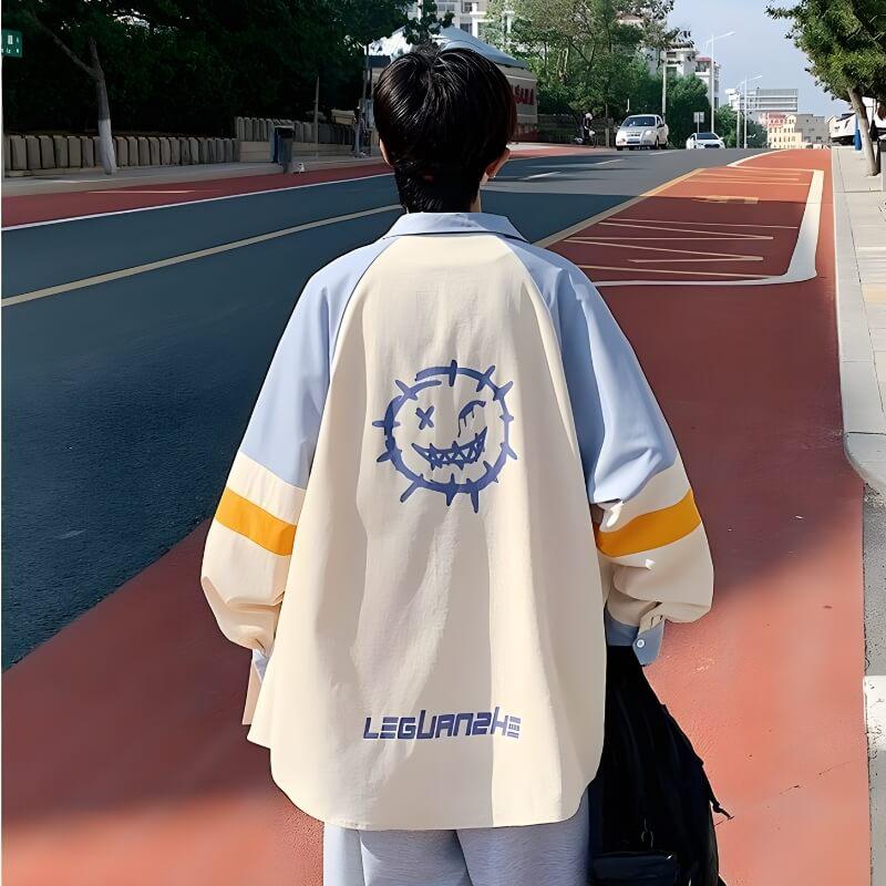 Quick Outfits, Modest Fashion Outfits Ideas Soft Boy Smiley Pastel Shirt Quick Outfits, Modest Fashion Outfits Ideas Soft Boy Smiley Pastel Shirt