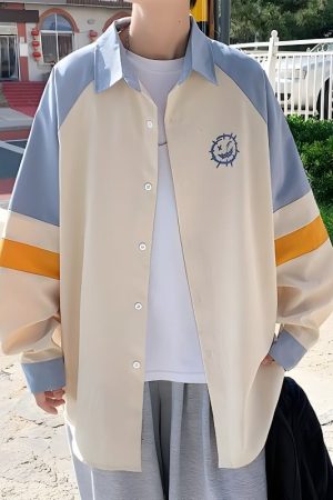 Quick Outfits, Modest Fashion Outfits Ideas Soft Boy Smiley Pastel Shirt