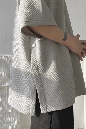 Quick Outfits, Modest Fashion Outfits Ideas Soft Boy Snap Button Up Tee