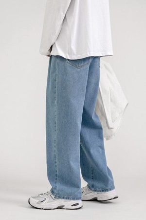 Quick Outfits, Modest Fashion Outfits Ideas Soft Boy Washed Baggy Jeans