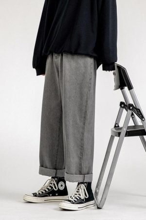 Quick Outfits, Modest Fashion Outfits Ideas Soft Boy Washed Baggy Jeans